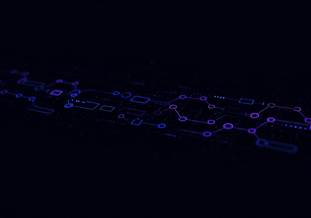 Abstract visualization of real-time signal processing pipeline