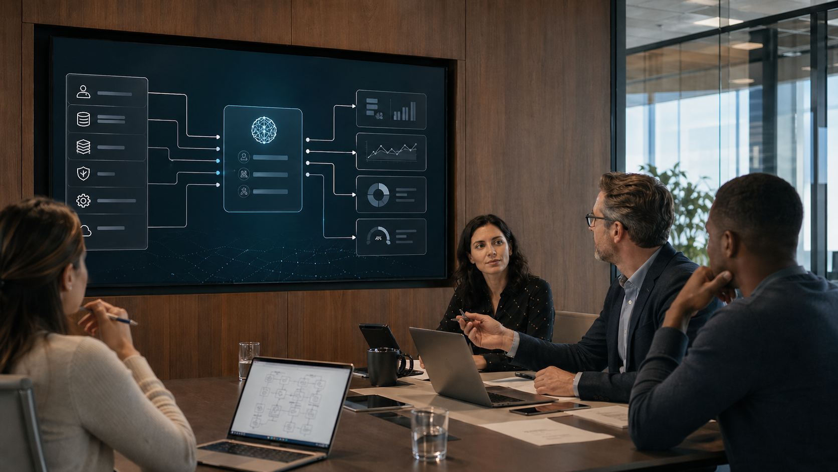 Step-by-step visual of how a business builds its intelligence layer